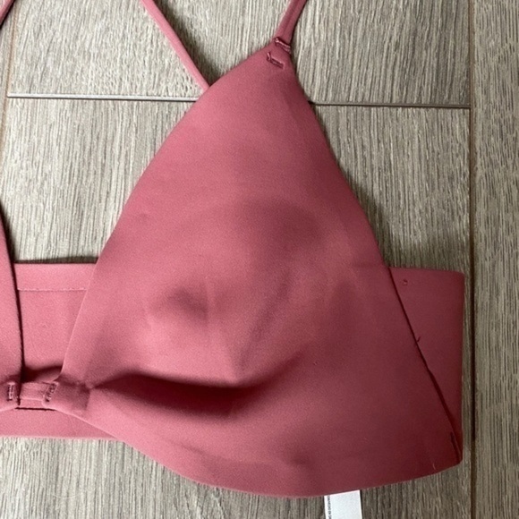 Free People Haiden Halter Scuba Bralette In Mauve Bark Size Small - Picture 2 of 15